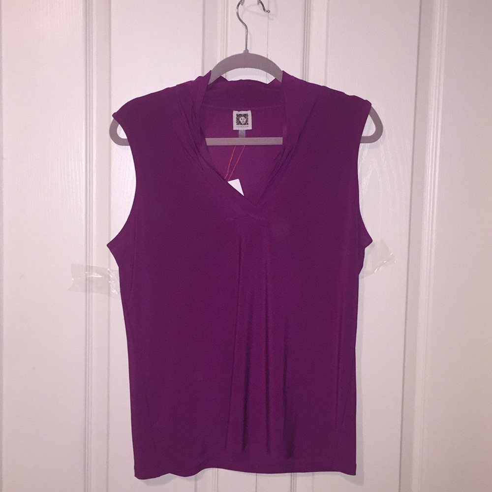 NWT Anne Klein purple top